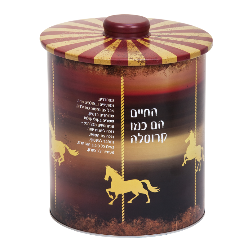 התמונה הראשית של מארז פח עגול - קרוסלה - גדול - ריק